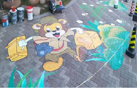 大方夏季画地面彩绘会遇到的问题