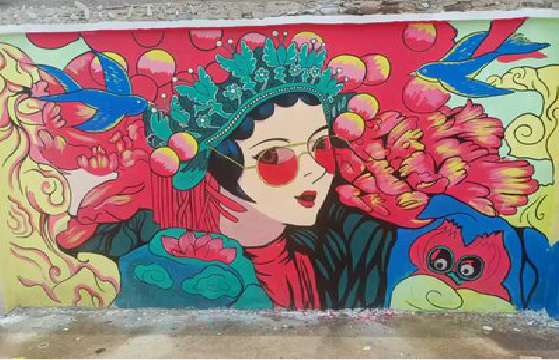 大方墙体彩绘-网红墙