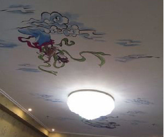 大方如何快速绘制天花板上的手绘墙？