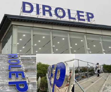 大方楼顶发光字安装的注意事项。